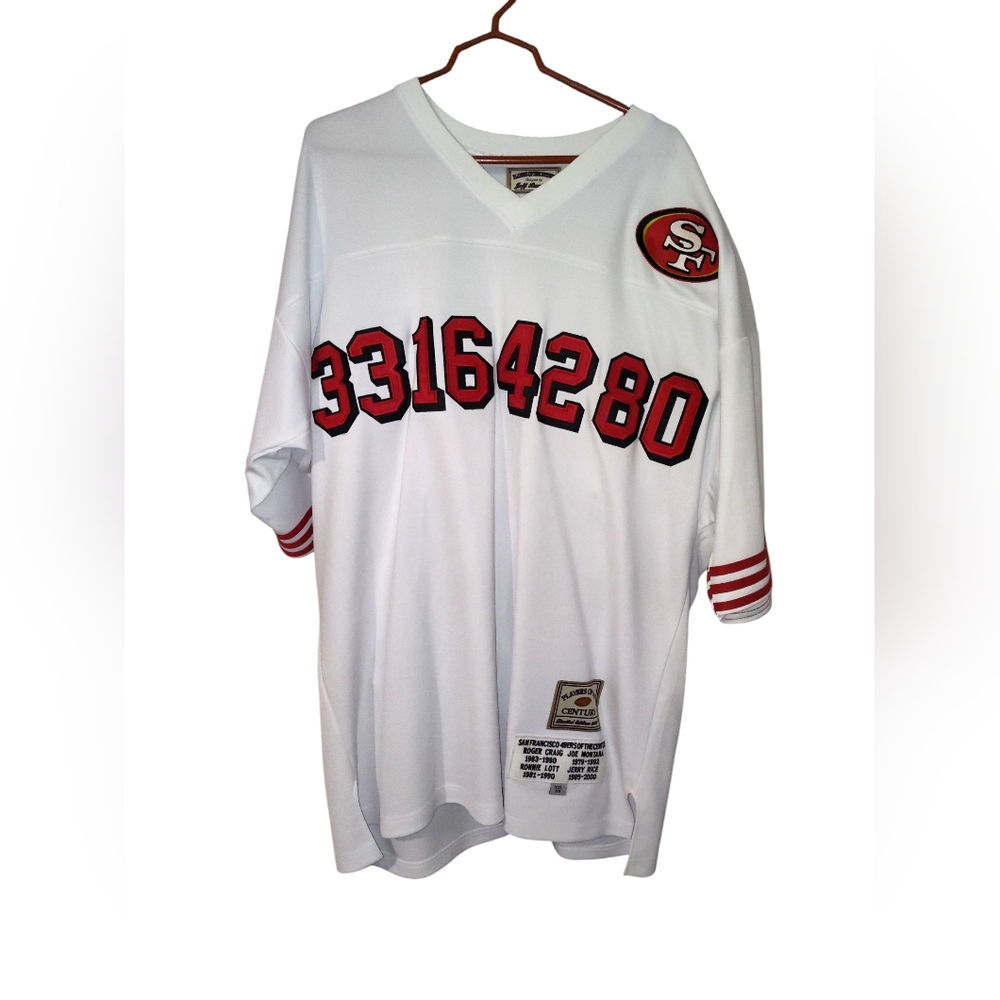 49ERS Jeff Hamilton Jersey Players of the Century Montana, Craig, Rice, Lott 3XL